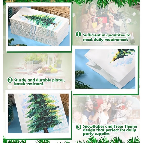 Festive Tree Gift Bags Set 24 pk - Picture 3 of 7